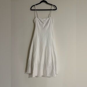 J. Crew White Midi Sun Dress